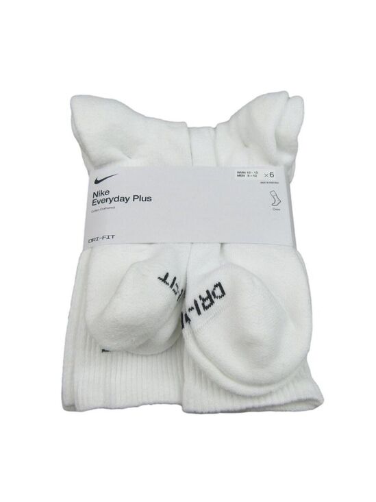 Nike Other - Nike Everyday Plus Cushion Crew Socks White 6 Pack Men's Sz 8-12 NEW